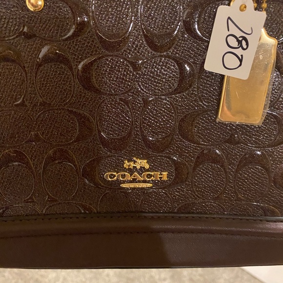 COACH F55450 MINI SIERRA SATCHEL IN SIGNATURE DEBOSSED PATENT LEATHER SOLD‼️ - Picture 14 of 15